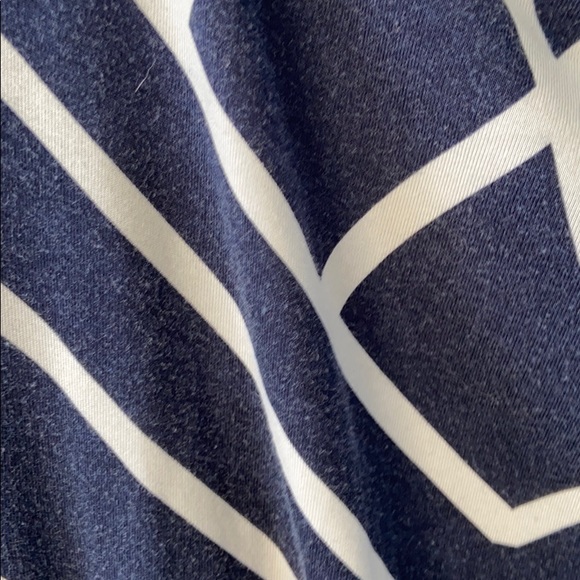 Tart cowl neck geometric navy and white top - Picture 3 of 4